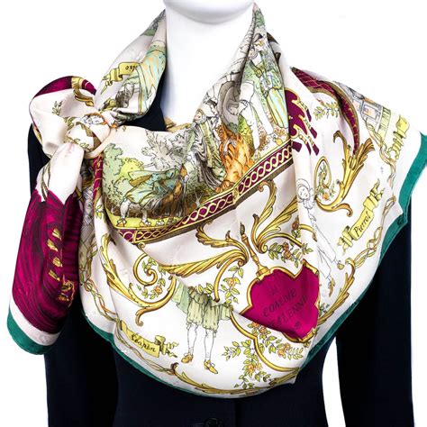 La Comedie Italienne Jacquard Hermes Scarf 